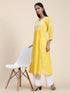 Hand embroidery Chikankari V Neck Anarkali Dress | Long Kurti in Cotton For Women
